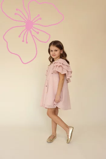 Ruffle Sleeves Dress