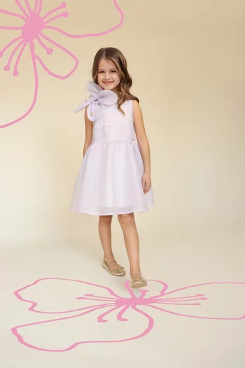 Macro Butterfly Applique Dress