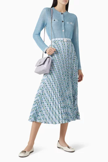 Pleated Midi Skirt in Viscose