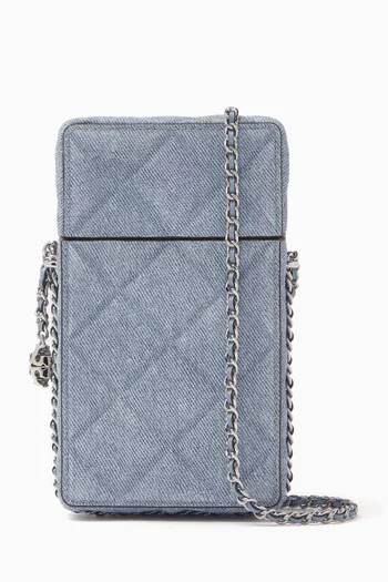 Fleming Phone Crossbody Bag in Denim