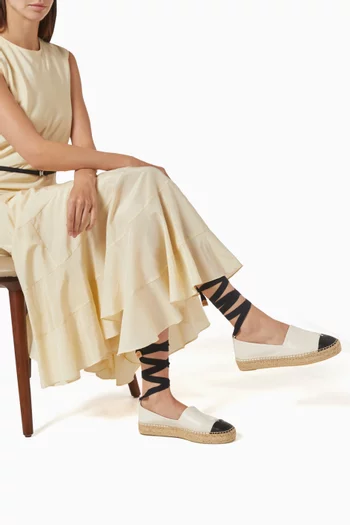 Cap-toe Espadrilles in Leather