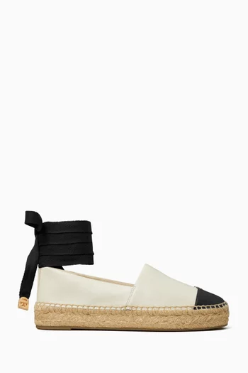 Cap-toe Espadrilles in Leather