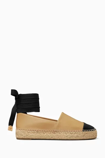 Cap-toe Espadrilles in Leather