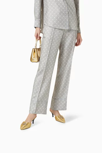 Eleanor 65 Bombe Mules in Satin