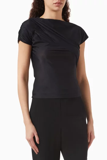 Marlena Draped Top in Translucent Jersey