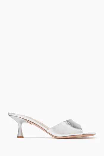 Ascent 55 Mules in Metallic Leather