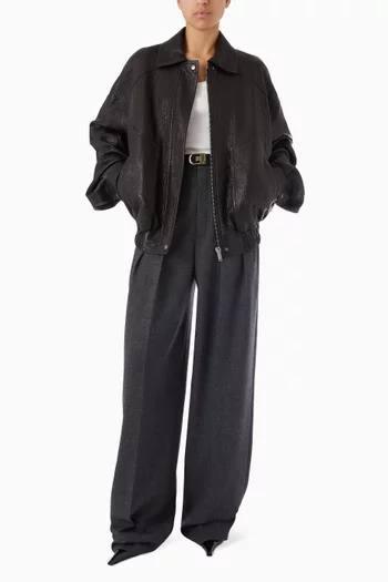 Bomber Jacket in Lambskin