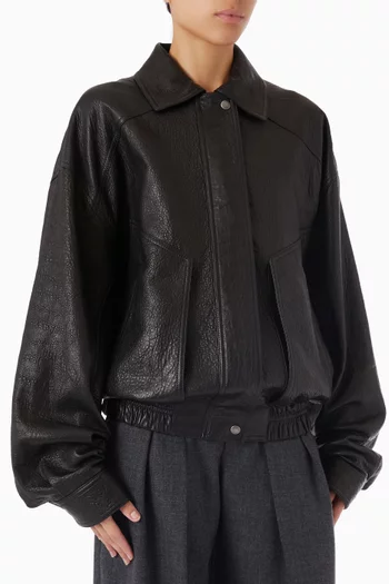 Bomber Jacket in Lambskin