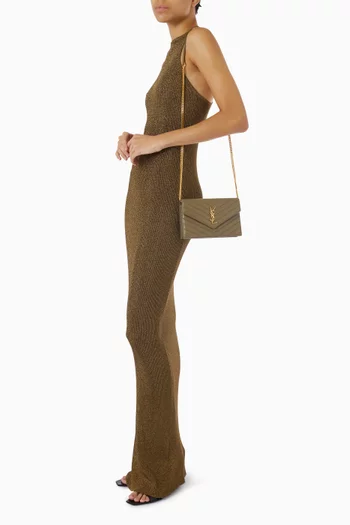 Racerback Maxi Dress in Lamé
