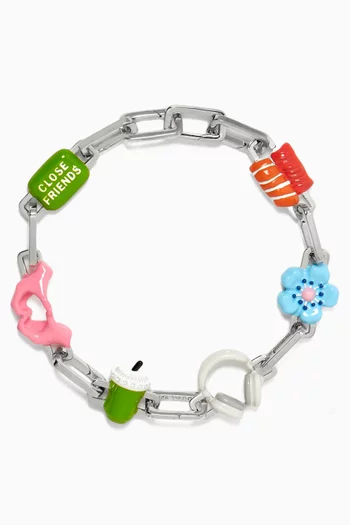 Colton Charm Bracelet in Enamel & Sterling Silver