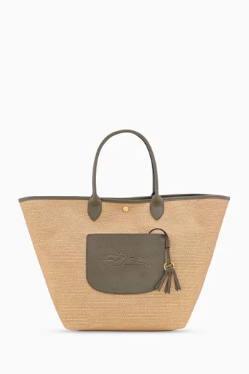 Large Le Pliage Collection Basket Bag in Canvas