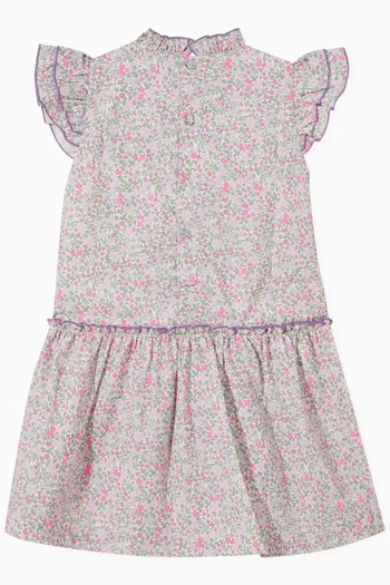 Filomela Floral-print Dress in Organic Cotton