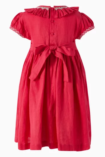 Lolita Hand-smocked Dress in Linen