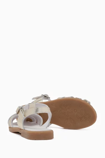 Sofia Sandals in Metallic Leather
