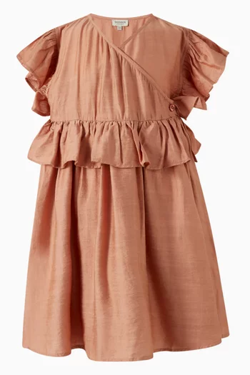 Bregta Ruffled Dress in Linen
