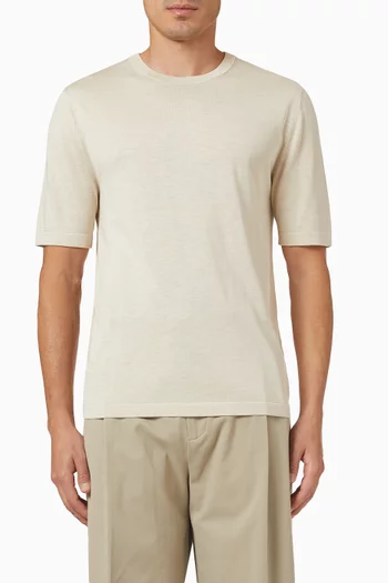 T-shirt in Silk-cotton