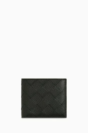 Bifold Wallet in Intrecciato Leather