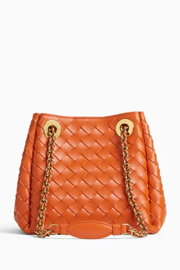 Small Parachute Bag in Intrecciato Leather