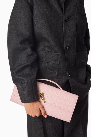 Andiamo Clutch in Intrecciato Leather