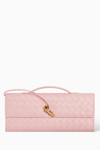Andiamo Clutch in Intrecciato Leather