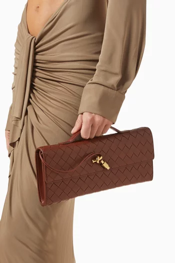 Andiamo Clutch in Intrecciato Leather
