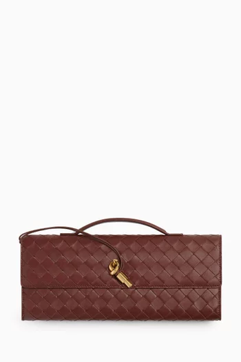 Andiamo Clutch in Intrecciato Leather