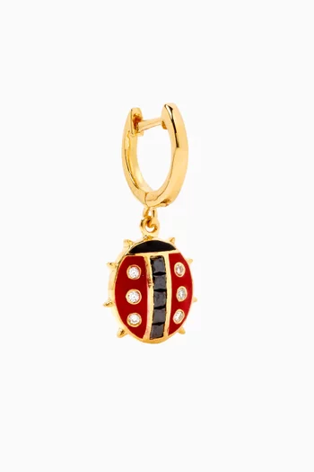 Love Bug Single Earring in 18kt Yellow Gold