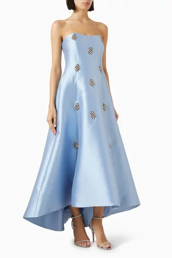 Aurelia Embellished Strapless Gown in Mikado