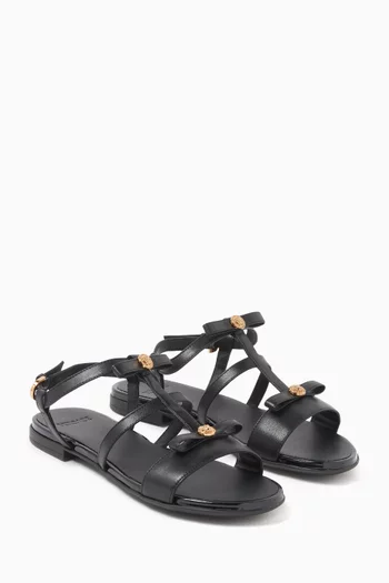 Gianni Ribbon Sandals in Leather