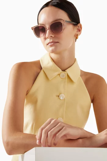 نظارة شمسية جورجا بإطار مربع أسيتات صديق للبيئة