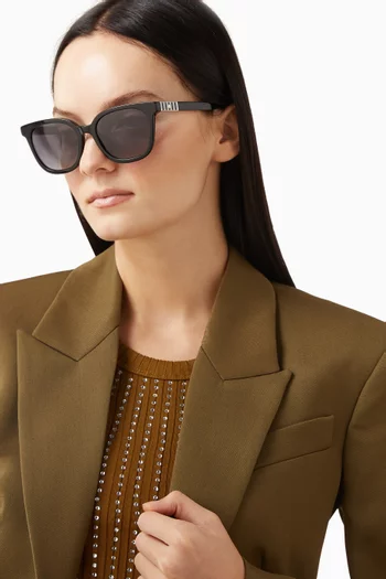 نظارة شمسية جورجا بإطار مربع أسيتات صديق للبيئة