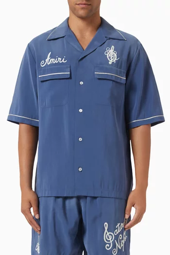 Saturday Night Camp Shirt in Cupro