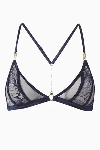 Adorn Soft Triangle Bra in Silk Satin & Tulle