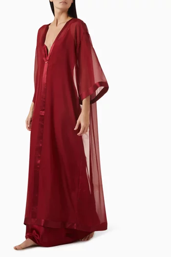 Daily Comet Kimono in Chiffon & Silk Satin