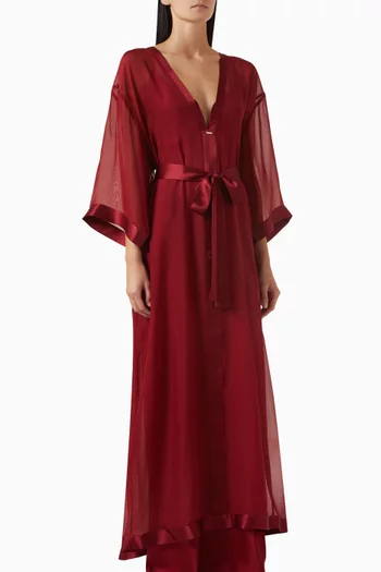 Daily Comet Kimono in Chiffon & Silk Satin