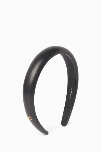 طوق رأس بشعار الماركة جلد