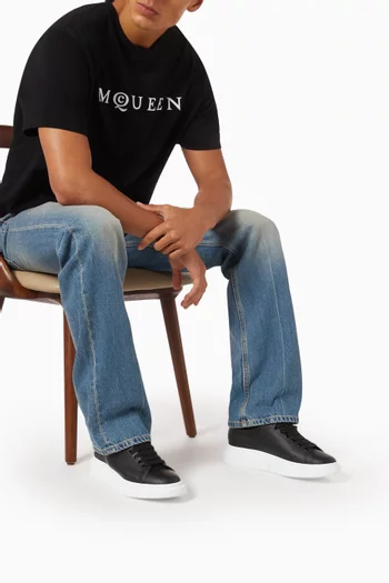 Oversized Sneakers in Calf Leather