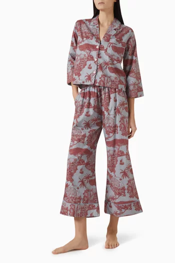Pegasus Pyjama Pants Set in Cotton Voile