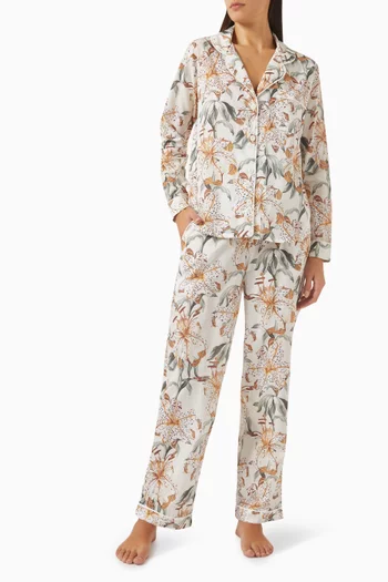 Pyjama Pants Set in Cotton Voile
