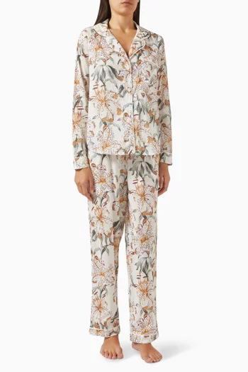 Pyjama Pants Set in Cotton Voile