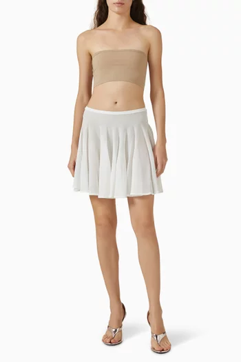 Skater Mini Skirt in Viscose-blend Knit