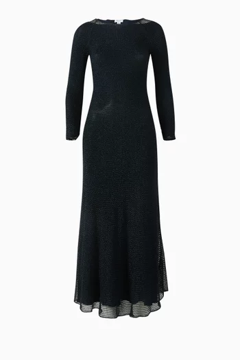 Chain Midi Dress in Mesh-knit