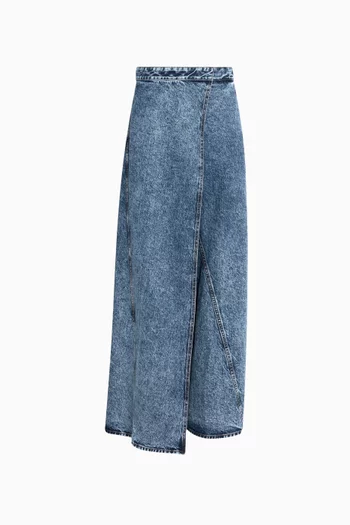Wrap-style Jeans in Denim