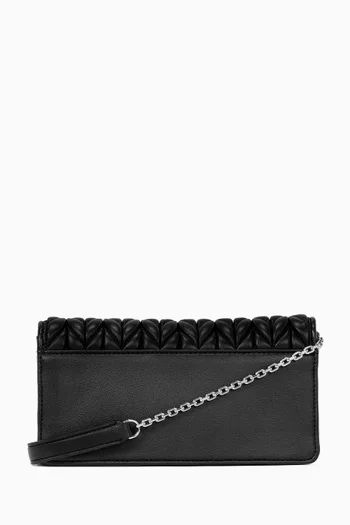 K/Weave Crossbody Wallet in Leather