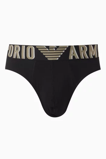 Logo Briefs in Stretch Cotton