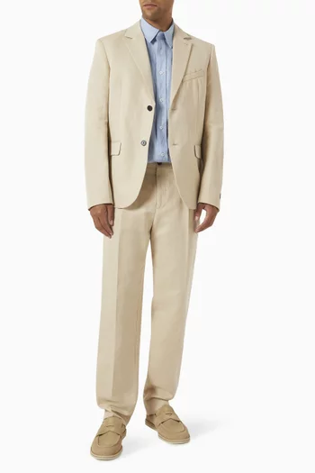 KL Monogram Shirt in Linen