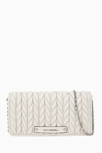 K/Weave Crossbody Wallet in Leather