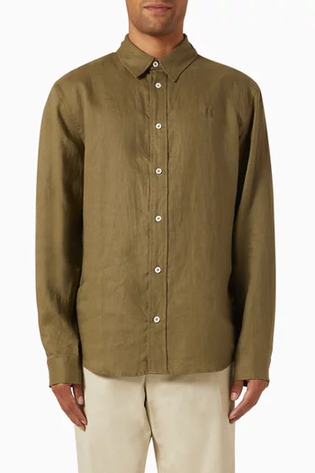 Monogram Shirt in Linen