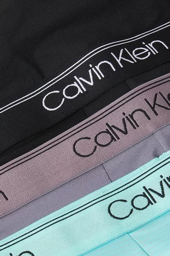 Low-rise Trunks in Micro-stretch, Set of 3