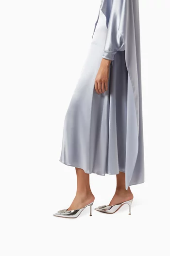Camelia 90 Mules in Metallic Leather
